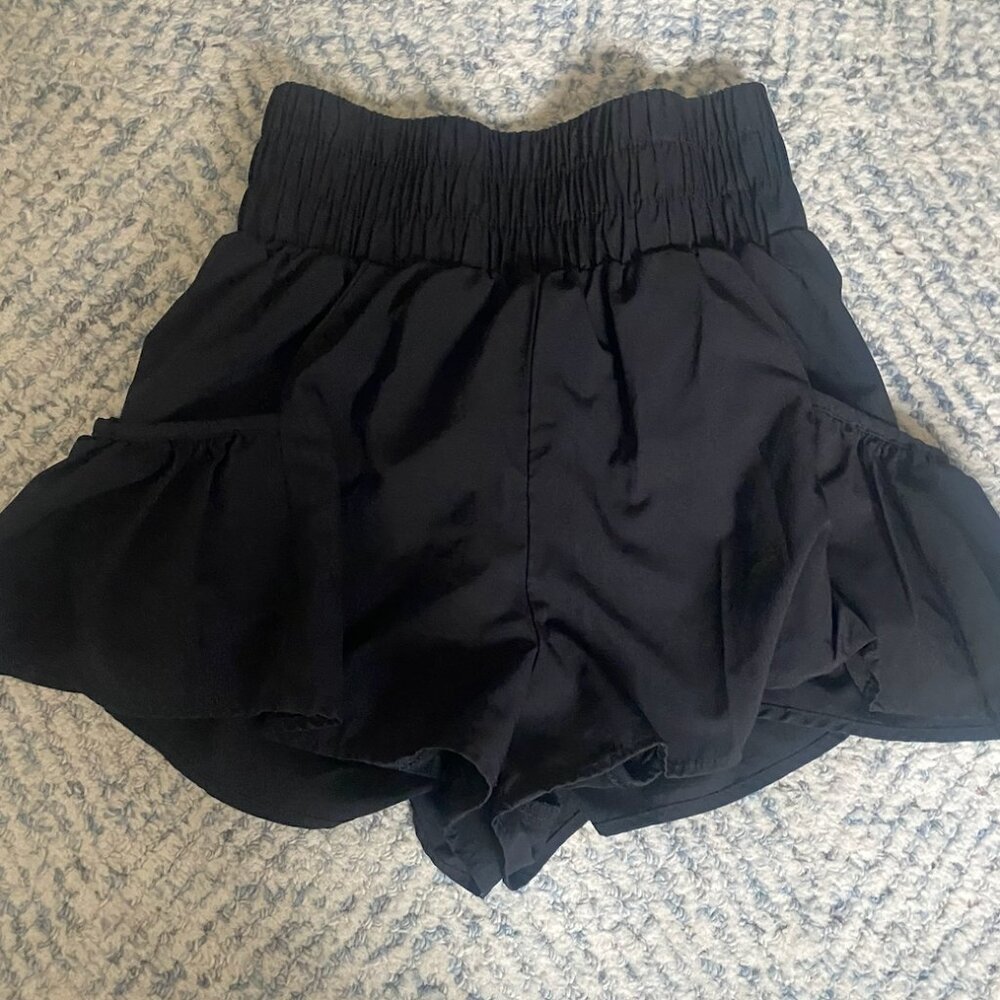 Free people get your flirt on black shorts